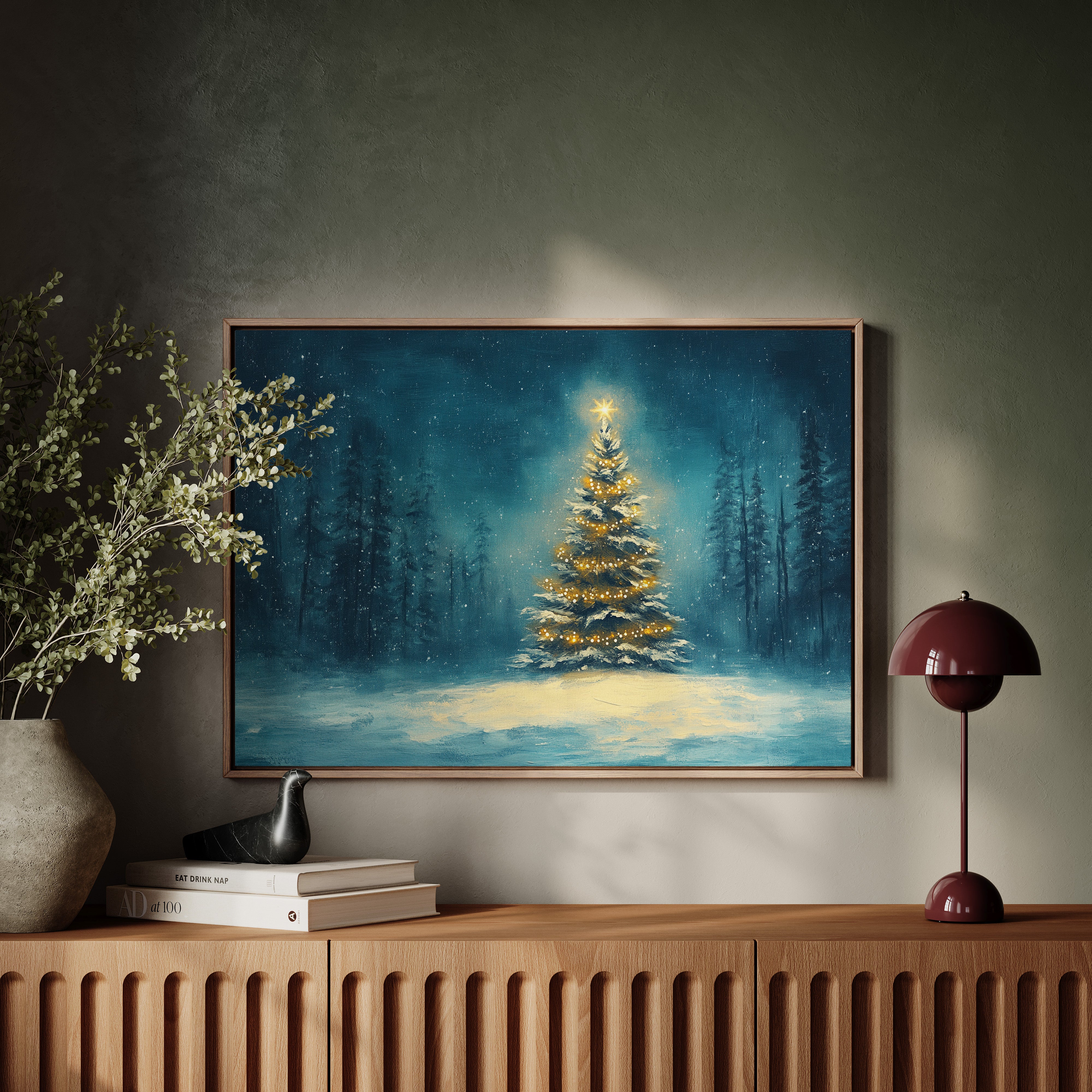 Winter's Light Dances Through Pines