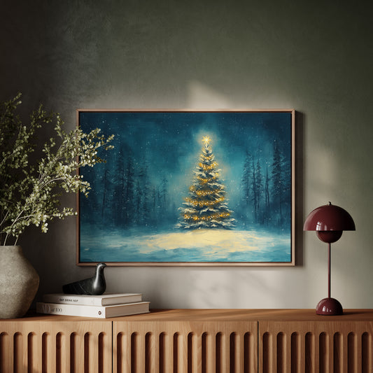 Winter's Light Dances Through Pines