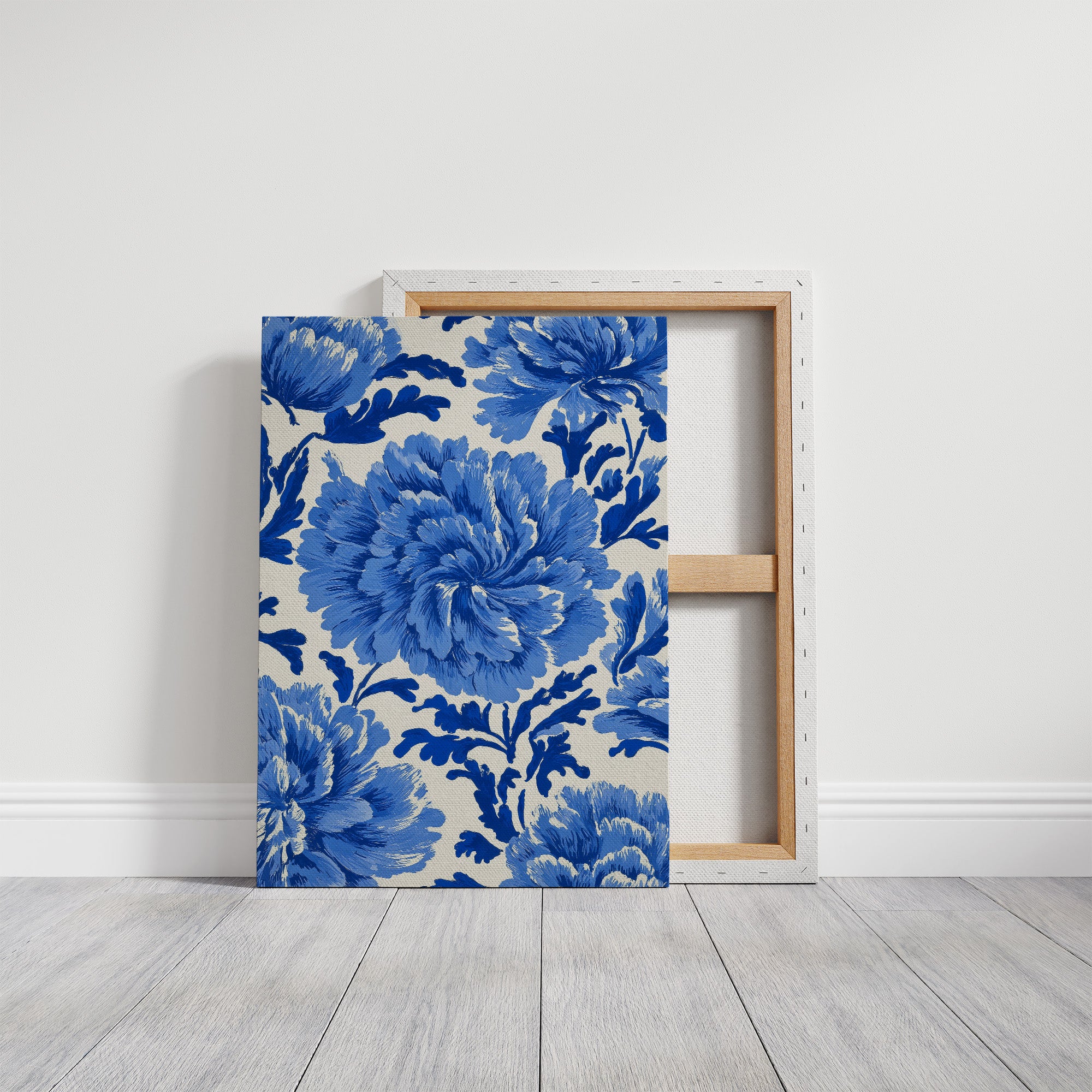 Blue Peonies on Fine China