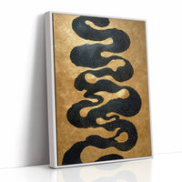 Serpentine Scales Dance In Gold