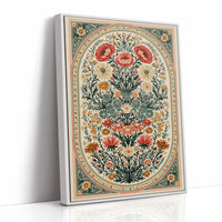 Symmetrical Bouquet Medallion Tapestry