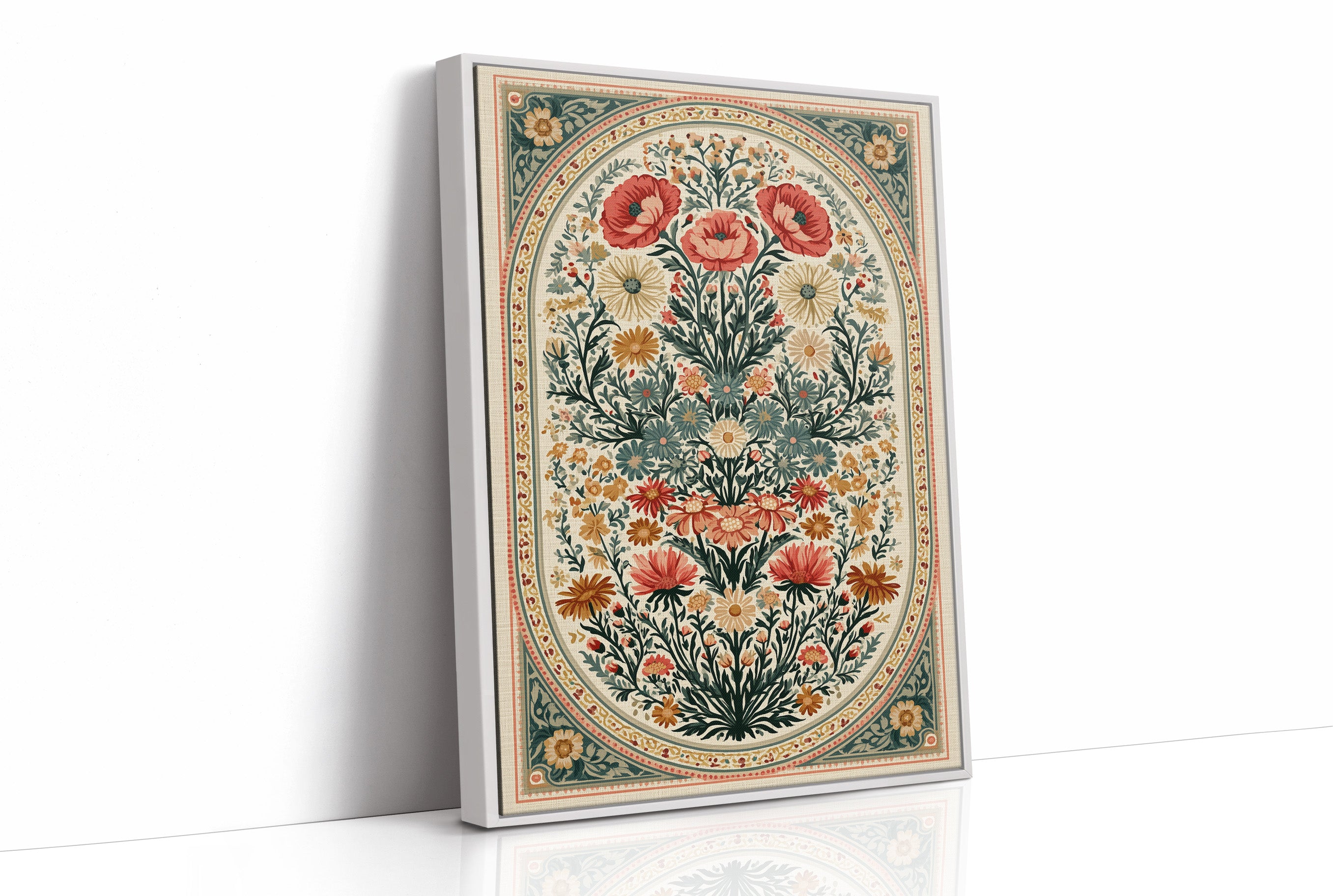 Symmetrical Bouquet Medallion Tapestry