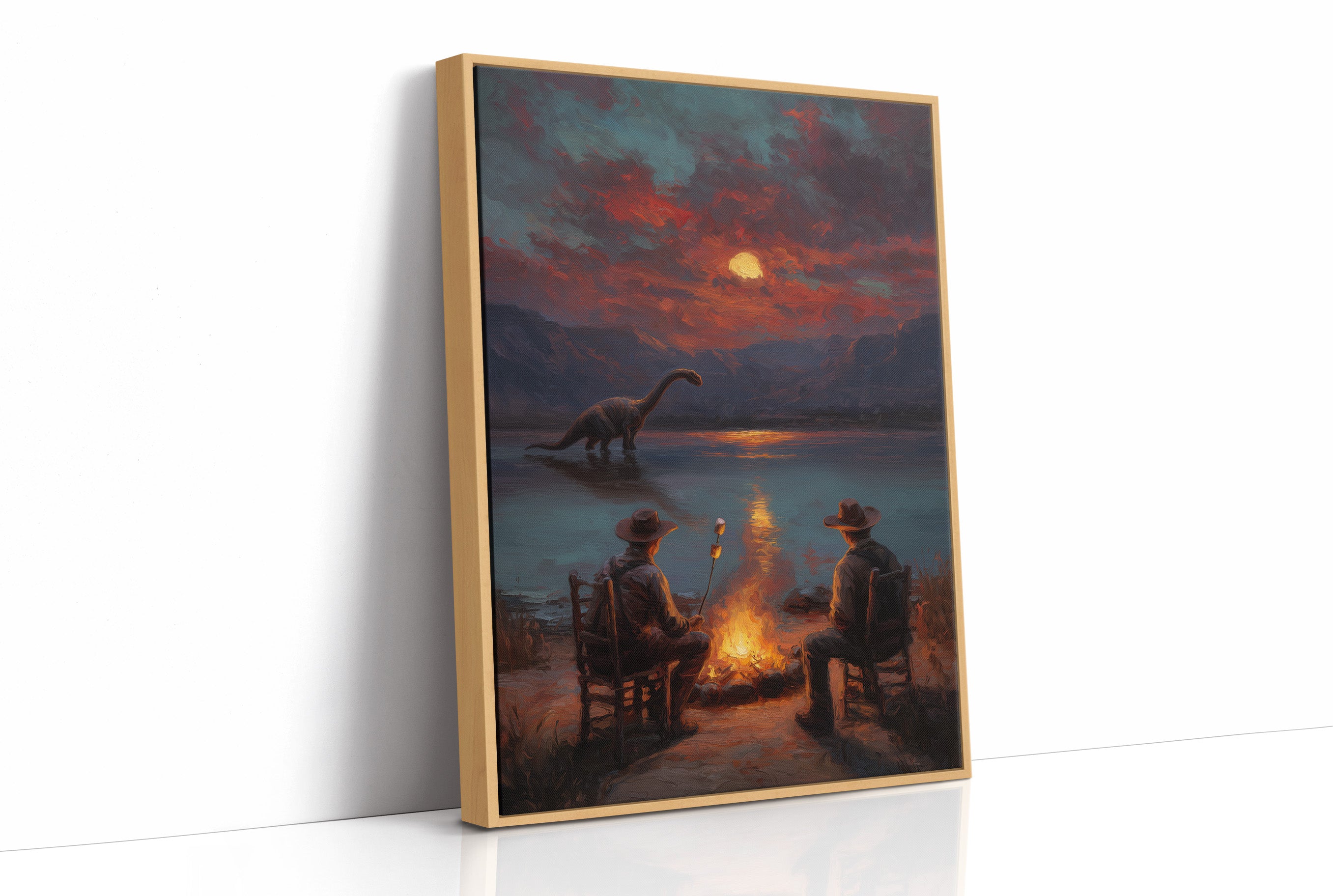 Campfire Under A Jurassic Moon