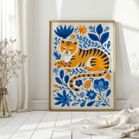 Amidst Flora, A Tiger Rests
