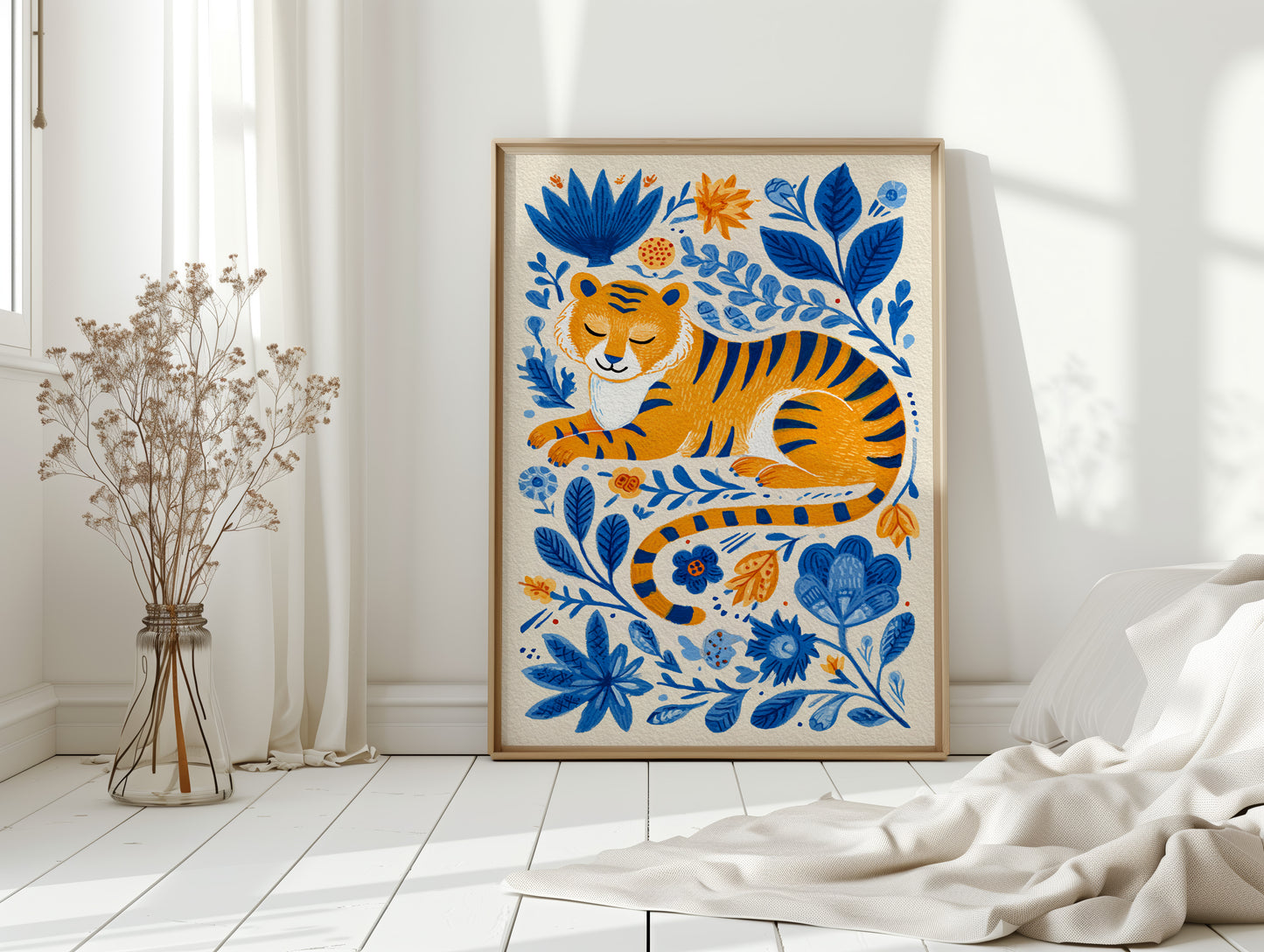 Amidst Flora, A Tiger Rests