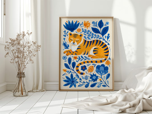 Amidst Flora, A Tiger Rests
