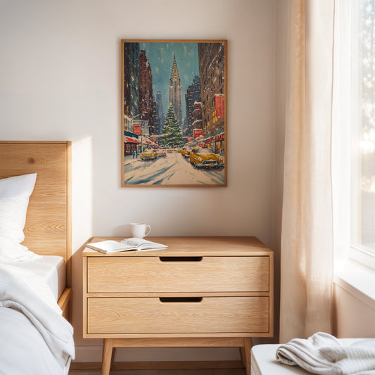 New York Winter Cityscape Canvas - Festive Urban Art - Gallery Canvas image 12
