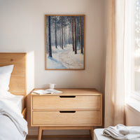 Winter Forest Pathway Canvas - Serene Nature Art - Gallery Canvas image 12