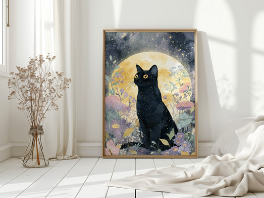 Starlit Vigil Among Blossoms
