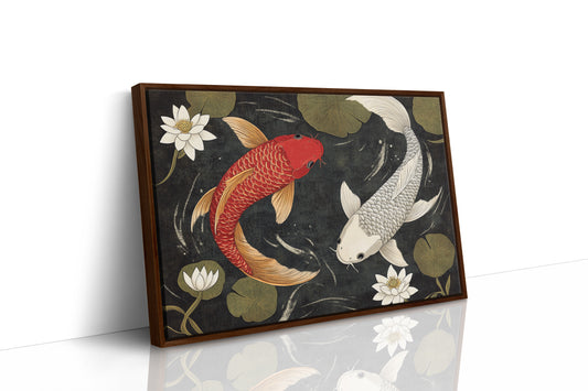 Koi Dance Among Midnight Lotuses
