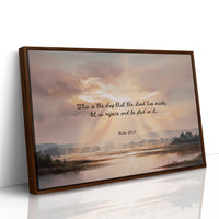 Scripture Glows Over Tranquil Waters