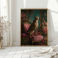 Regal Gaze Amidst Floral Splendor