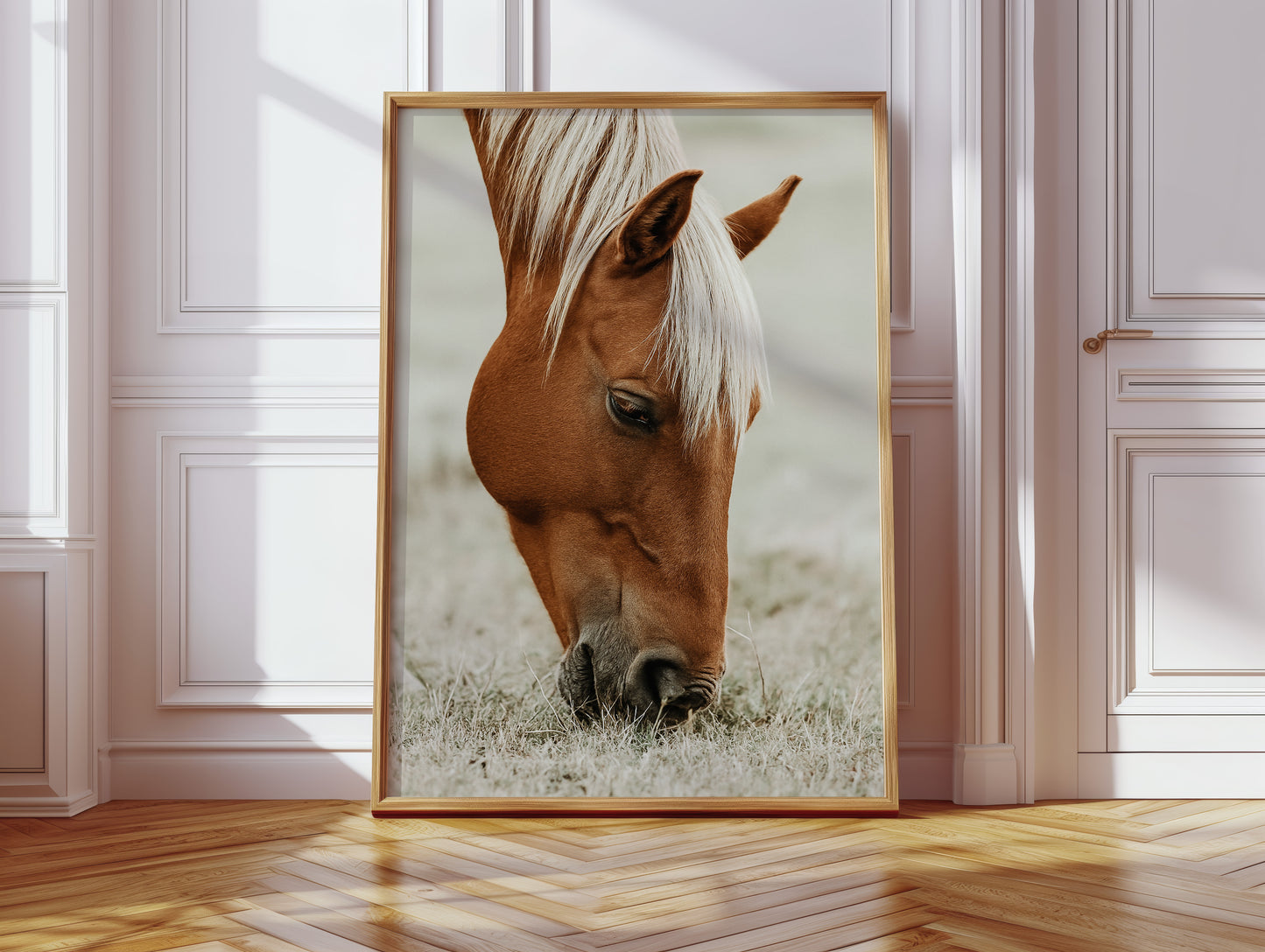 Quiet Morning Graze with Golden Mane