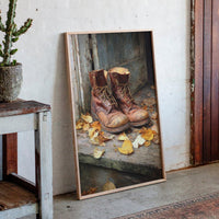 Autumn Leaves Meet Weathered Leather