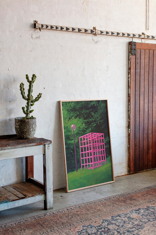 Pink Geometry Dreams In Green