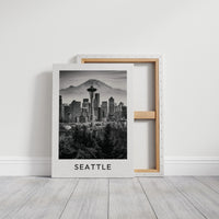Space Needle, Mountain Backdrop