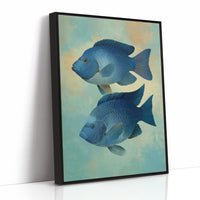 Sapphire Duet Glides Through Mist