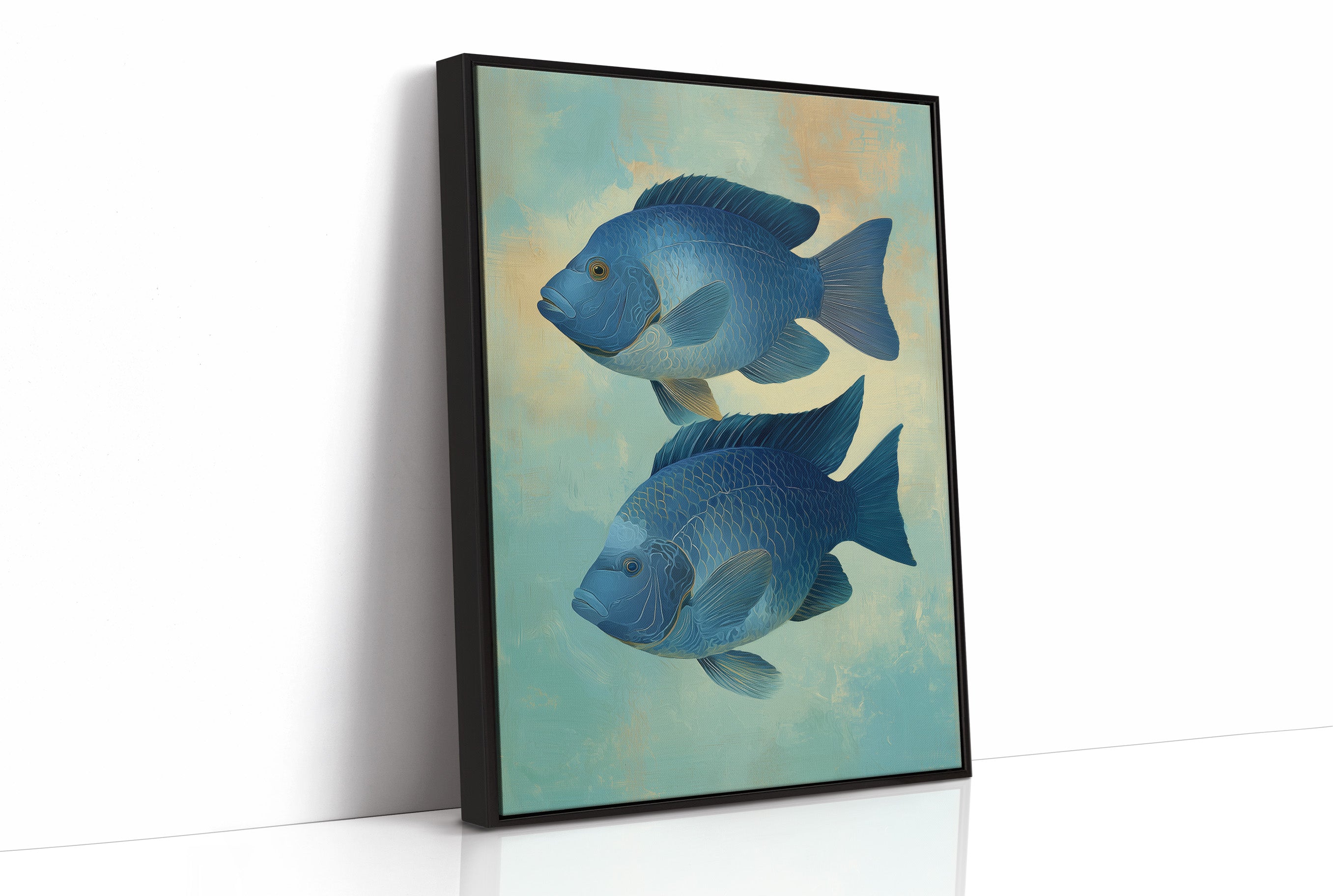 Sapphire Duet Glides Through Mist