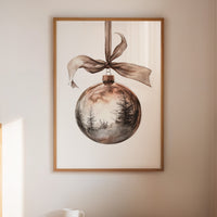 Rustic Forest Ornament Art Print - Woodland Holiday Decor - Gallery Canvas image 1