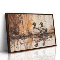 Autumn Pond Companions Stand Watch