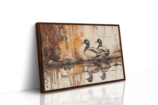 Autumn Pond Companions Stand Watch