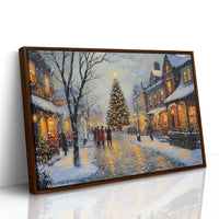 Snow Falls On Christmas Square