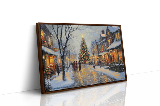 Snow Falls On Christmas Square