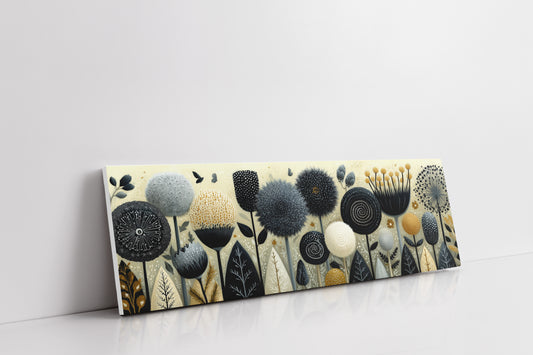 Midnight Meadow of Golden Blooms