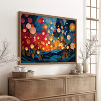 Fireflies Dance Above Midnight Waves