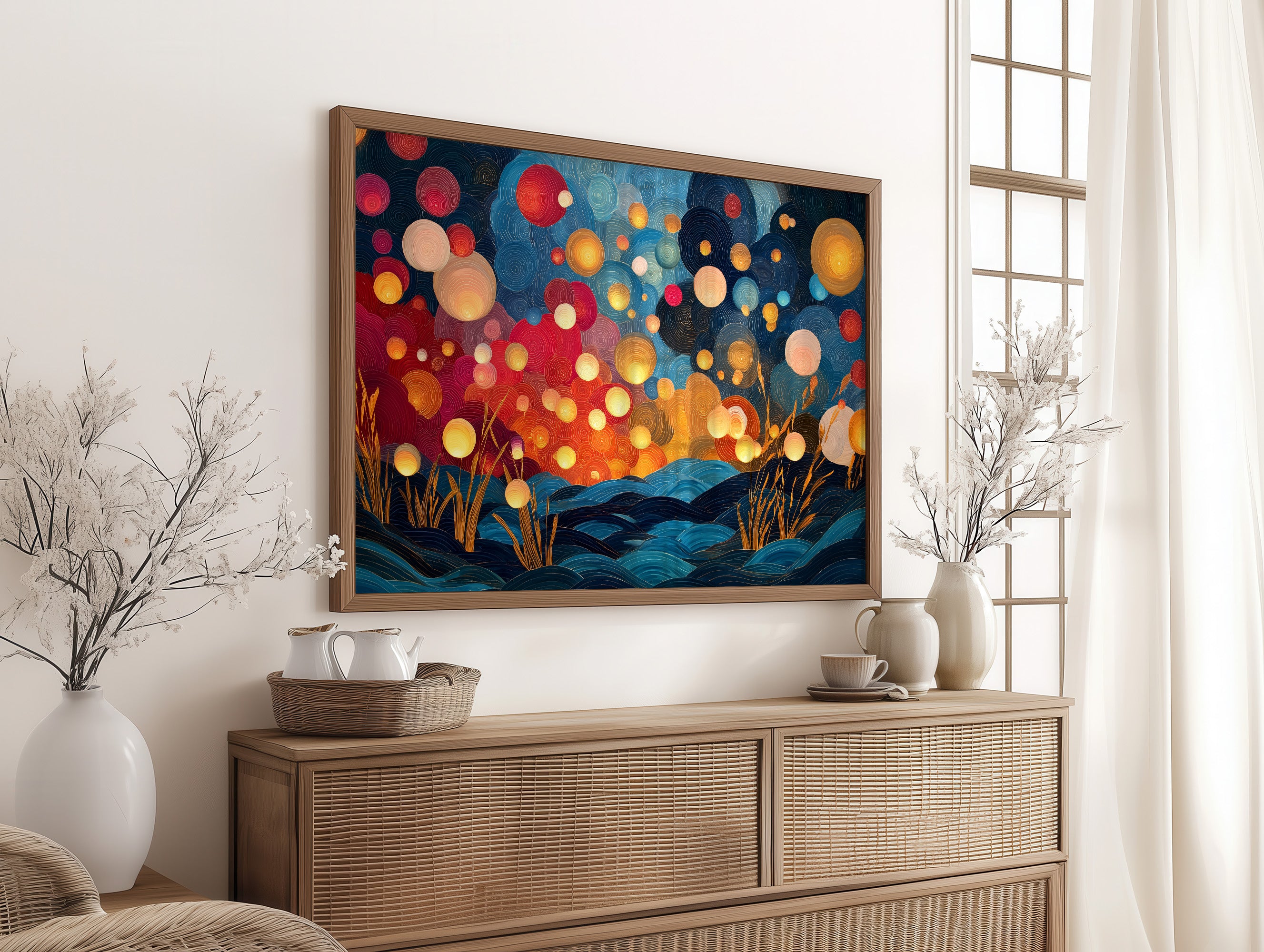 Fireflies Dance Above Midnight Waves