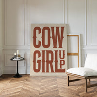 Cowgirl Up Western Typography Print