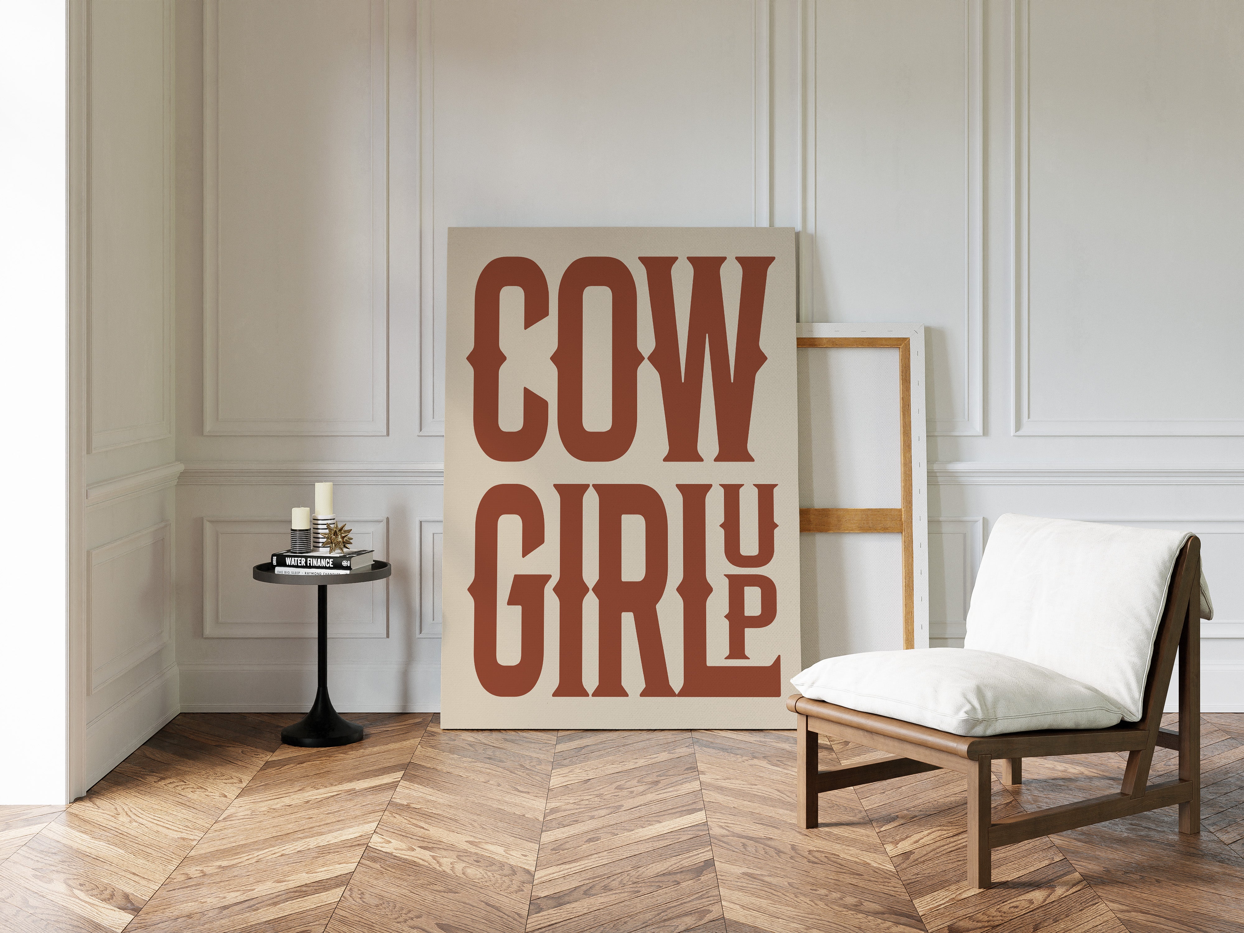 Cowgirl Up Western Typography Print