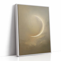 Crescent Moon Bathes In Golden Mist