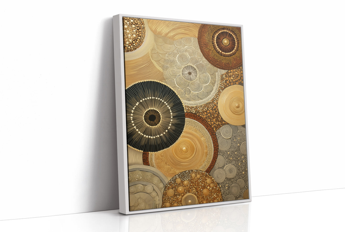 Celestial Circles Dance In Gold