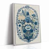 Thistle and Cornflower Medallion Tapestry