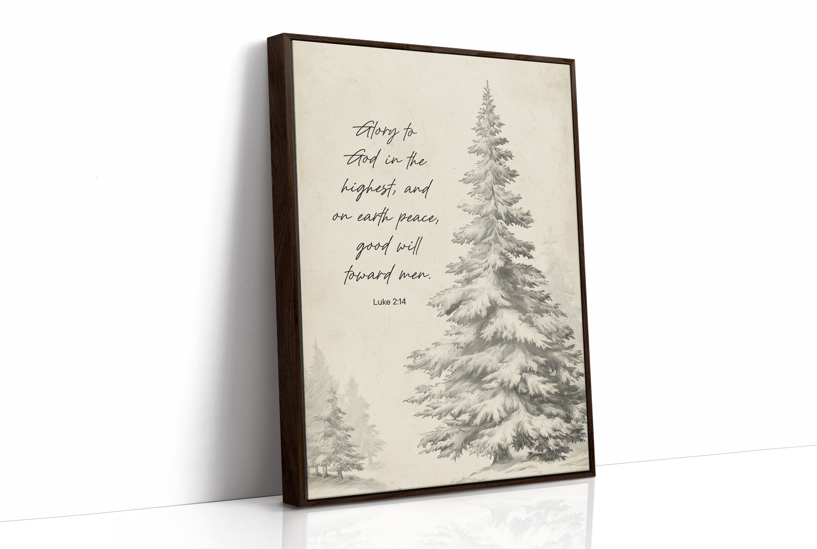 Winter Scripture On Wooden Table