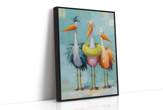 Feathered Trio's Whimsical Gathering
