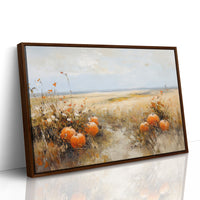 Pumpkins Rest In Golden Fields
