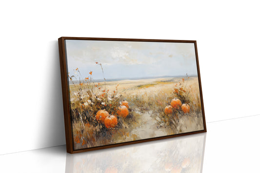Pumpkins Rest In Golden Fields