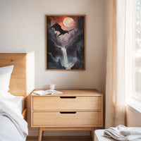 Dragon Over Moonlit Canyon - Fantasy Wall Art - Gallery Canvas image 14