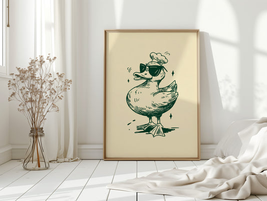 The Chef Duck Struts Proudly