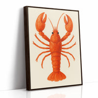 Watercolor Lobster in Coastal Red
