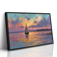 Sunset Voyage On Still Waters