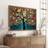 Circles Dance Through Teal Night