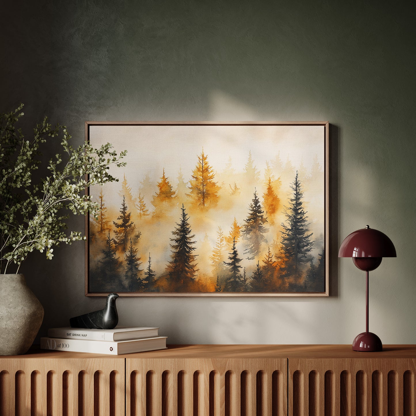 Evergreens Dance In Golden Light