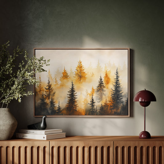 Evergreens Dance In Golden Light
