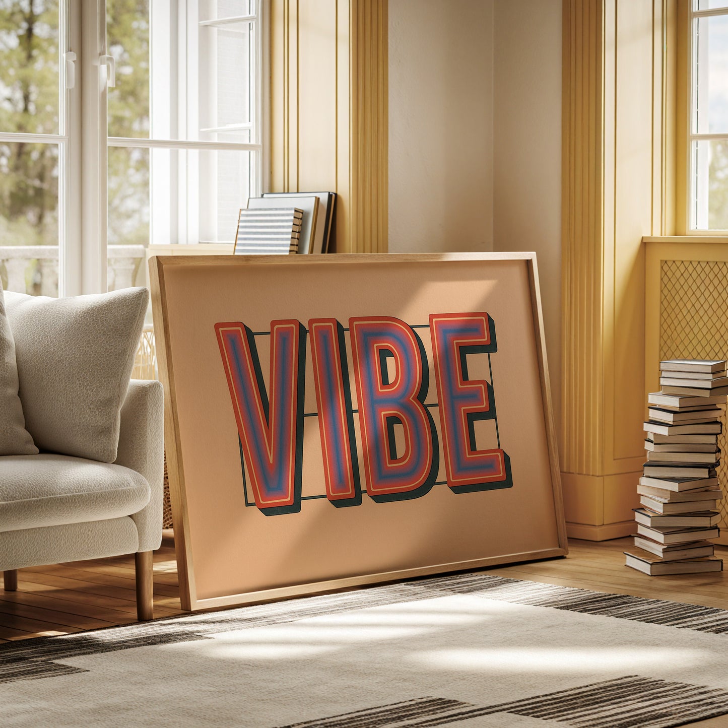 Retro VIBE Gradient Typography