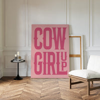 Cowgirl Up Pink Western Poster