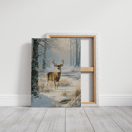 Winter Stag Meets Morning Light