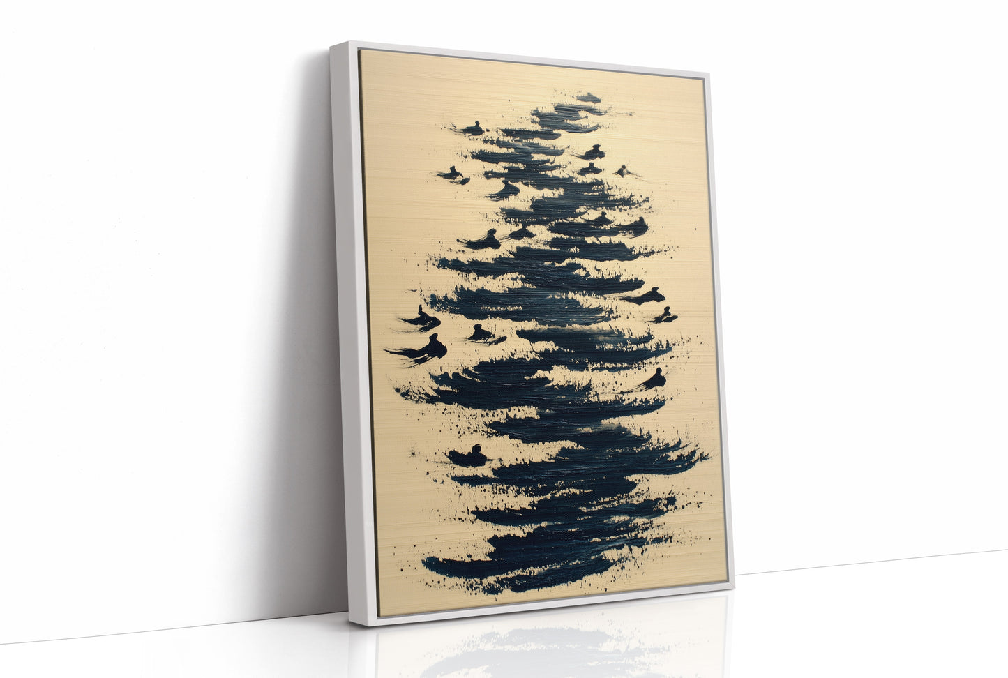 Birds Dance Through Inky Waves